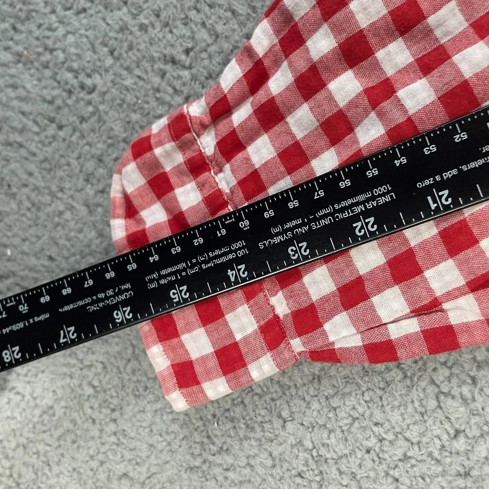 Polo Ralph Lauren Shirt 2XL Red Gingham Plaid Preppy Long Sleeve Button Front